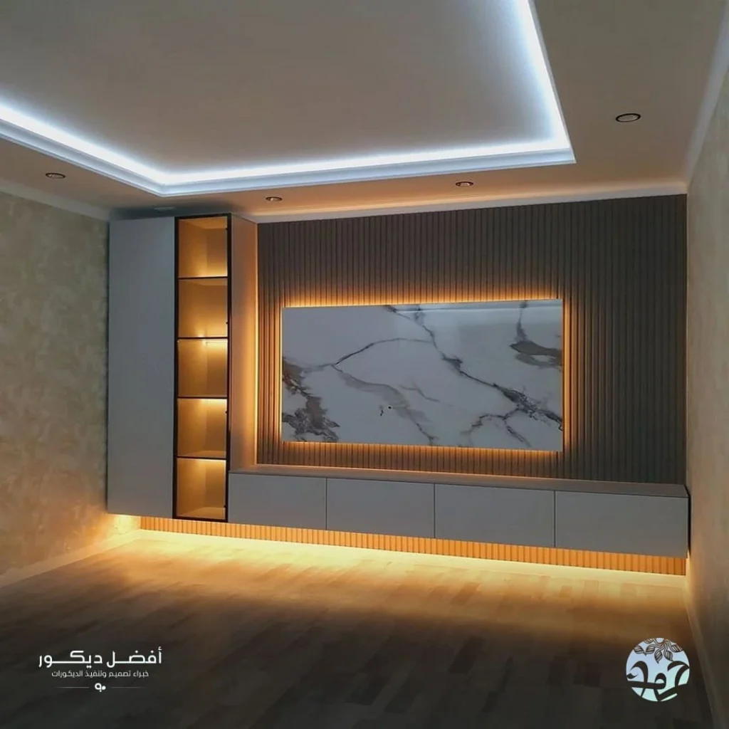 ديكور تلفزيون لغرف النوم