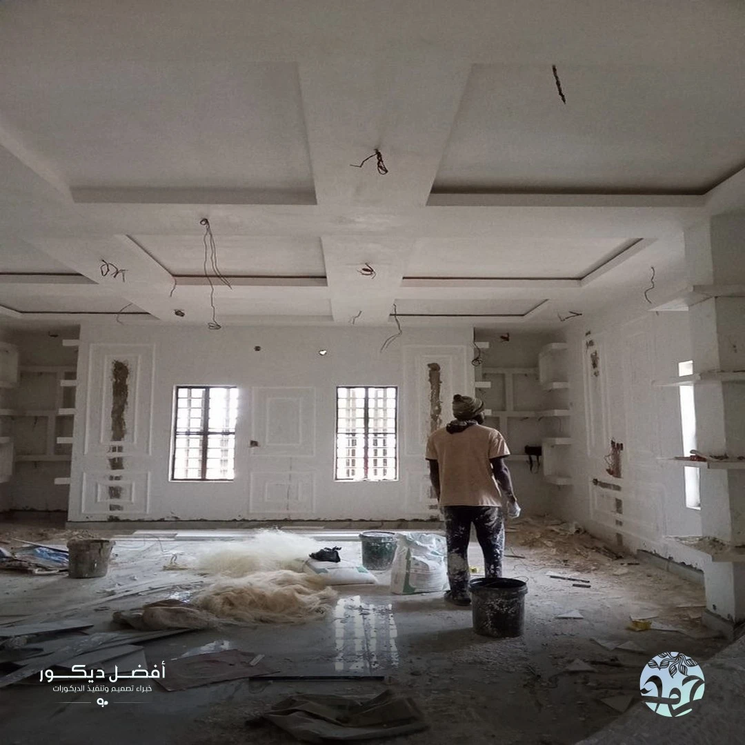 ترميم جدران منازل حي الغدير الرياض