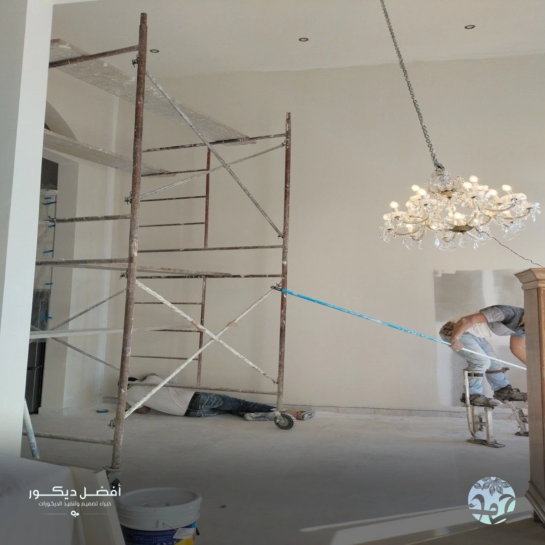 ترميم جدران منازل في حي الندى الرياض