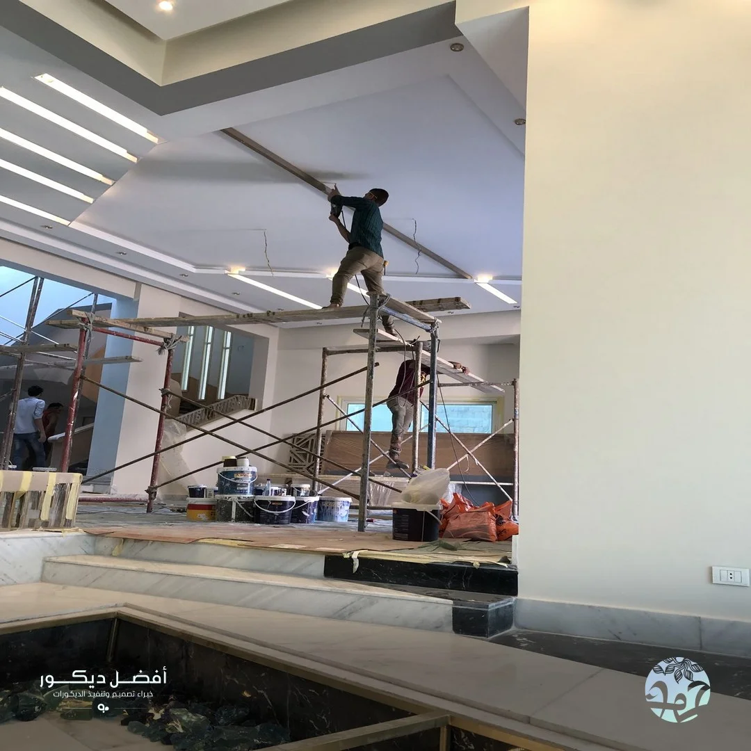ترميم جدران منازل حي الغدير الرياض