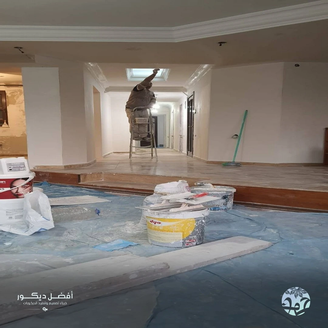 ترميم جدران منازل حي الغدير الرياض